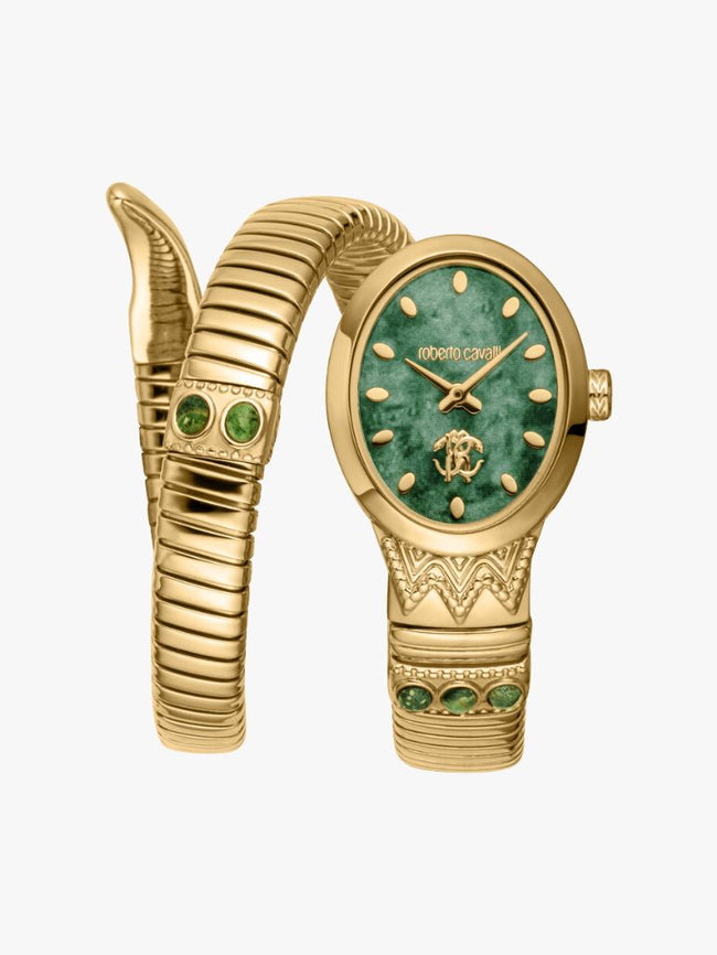 [AT DELHI] ROBERTO CAVALLI Serpente Ornato Green Dial Ladies Watch image 0