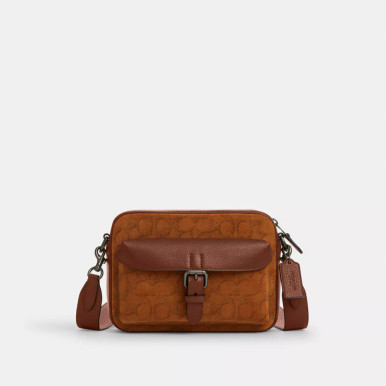 COACH Warner Crossbody Bag In Signature Suede image 1