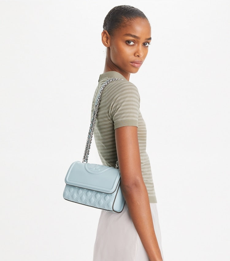 TORY BURCH Small Fleming  Convertible Shoulder Bag- Geyser image 1