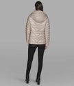 KARL LAGERFELD Short Puffer Jacket With Logo - Champagne (Arriving In Delhi) image 2
