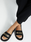 GUESS Peers Logo Slide Sandals - Black image 1