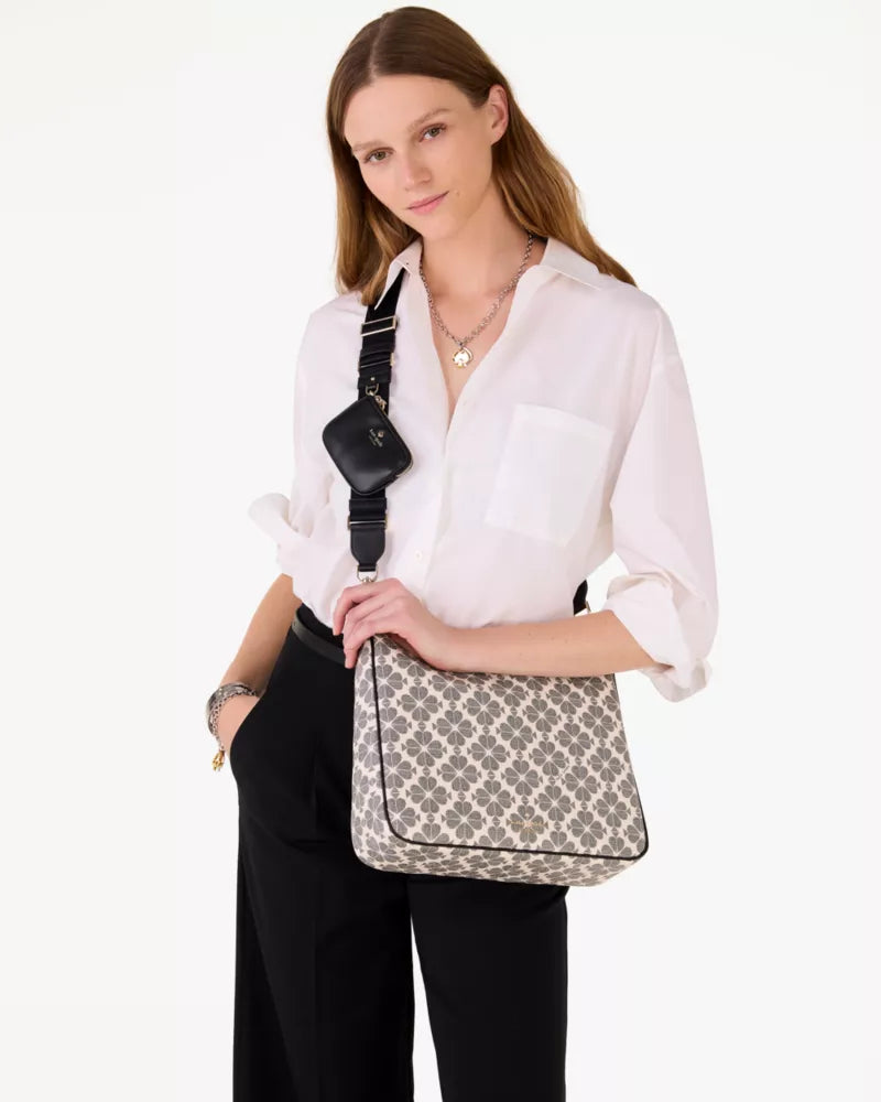 KATE SPADE Spade Flower Large Crossbody With Pouch - Black Multi image 1