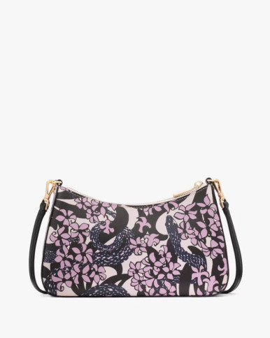 KATE SPADE  Snake Garden Printed Medium Convertible Crossbody - Pink Multi image 2