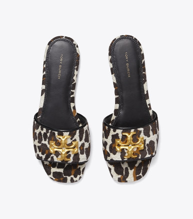 TORY BURCH Eleanor Slide - Reva Leopard  Perfect Black image 2