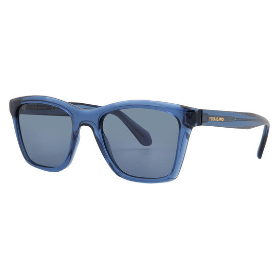 SALVATORE FERRAGAMO Blue Square Ladies Sunglasses (Arriving In Delhi) image 3