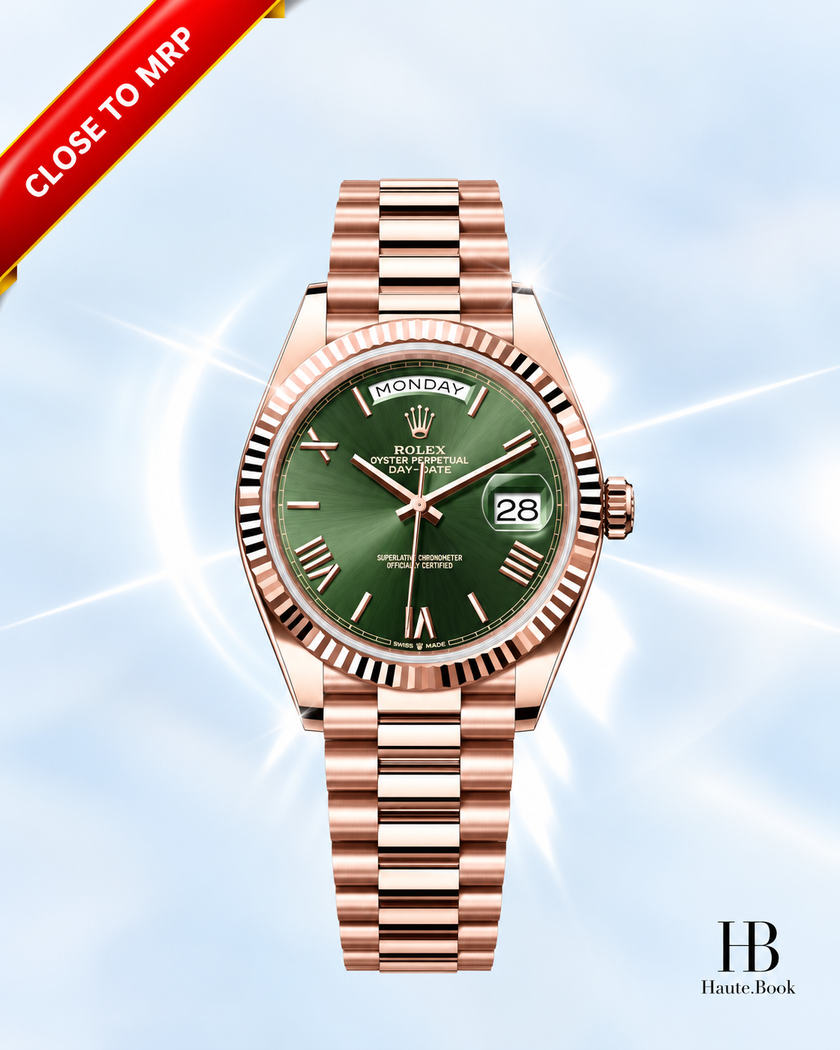 [Brand New] ROLEX Day-DateOlive Green Sunray Finish  228235-0025 40mm