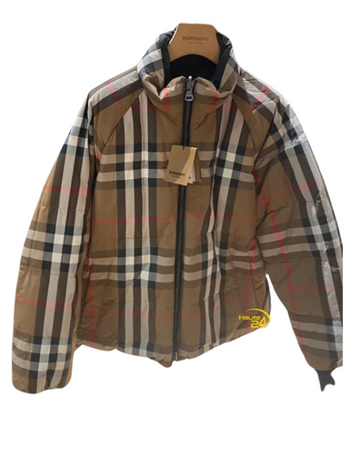 BURBERRY  Check short down jacket image 0