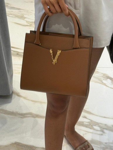 VERSACE Small Vitello Top Handle Bag image 8