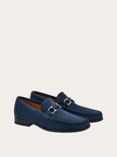 SALVATORE FERRAGAMO Gancini Embellished Moccasin - NAVY BLUE, 11 image