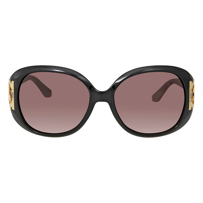 [AT DELHI] FERRAGAMO Brown Gradient Oval Sunglasses SF668 001 57 image 0