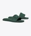TORY BURCH Double T Sport Slide - Warm Teal / Warm Teal