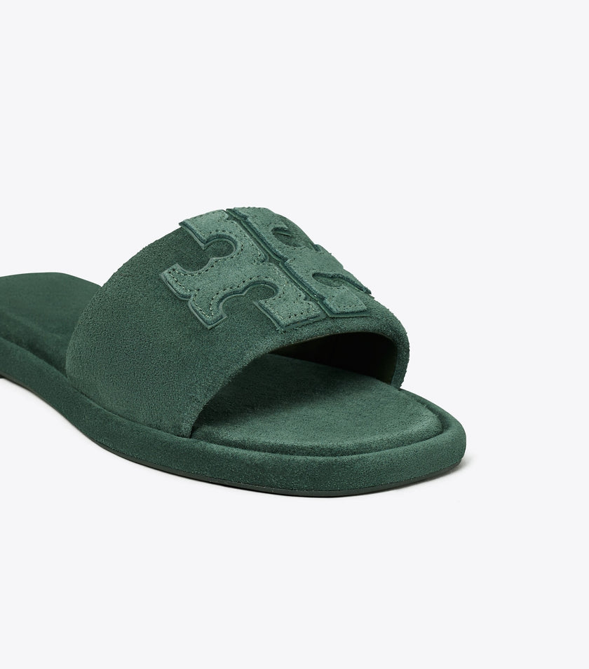 TORY BURCH Double T Sport Slide - Warm Teal / Warm Teal
