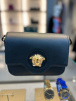 VERSACE La Medusa leather crossbody bag Black Gold image 0