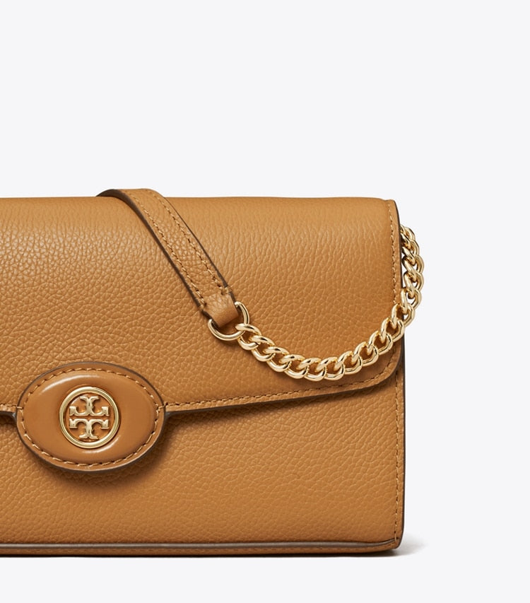 [AT DELHI] TORY BURCH  Robinson Pebbled Crossbody - Tiramisu image 2