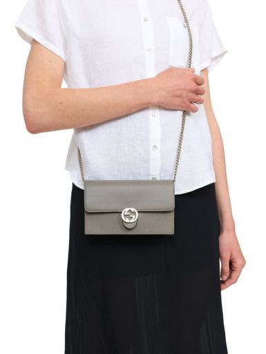 GUCCI Interlocking g Wallet On Chain - Grey image 1