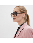 GUCCI Brown Square Ladies Sunglasses GG0762S 002 56 image 1