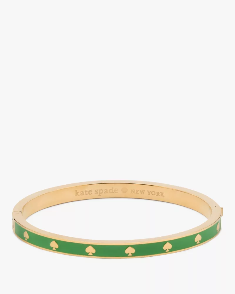 KATE SPADE Spot The Spade  Enamel Hinged Bangle - Green image