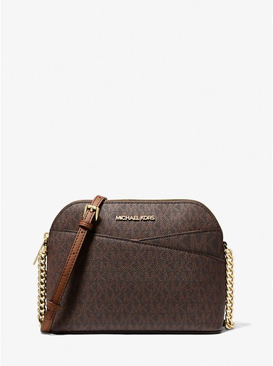[AT DELHI] MICHAEL KORS Jet Set Travel Medium Logo Dome Crossbody Bag - Brown image 0