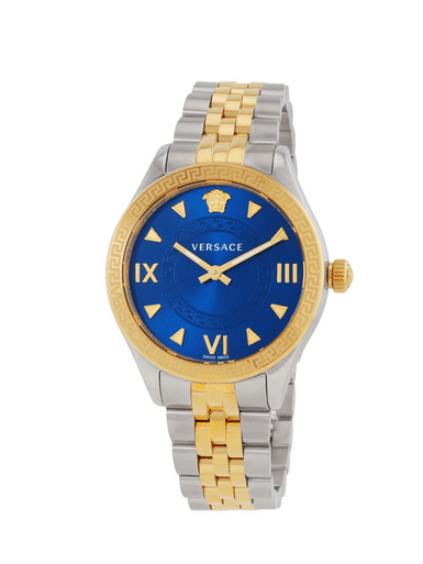 VERSACE Hellenyium Quartz Blue Dial Two-Tone Ladies Watch image 0