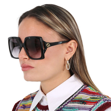 GUCCI Gradient Grey Oversized Ladies Sunglasses image 1