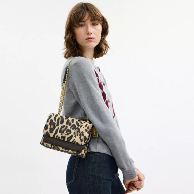 COACH Klare Crossbody Bag With Leopard Print And Signature Canvas image 0