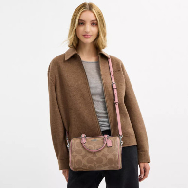 COACH Rowan Satchel Bag In Maxi Signature Canvas image 0