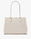 [AT DELHI] KATE SPADE Signature Spade Flower East West Large Laptop Tote - Dark Beige Multi image 2