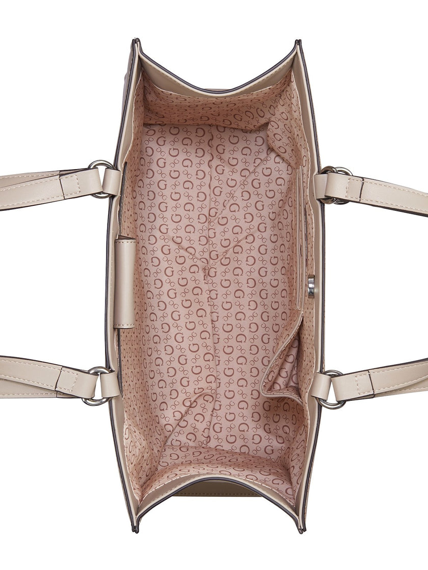 Guess Forber Perforated Logo Carryall - Beige image 3