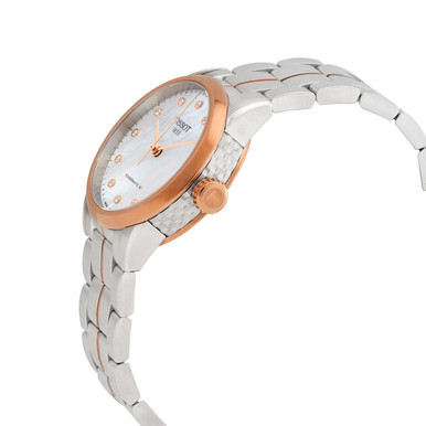TISSOT  Luxury Automatic Diamond White Mother of Pearl Dial Ladies Watch image 0