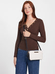 Guess Kyrie Saffiano Top-Zip Crossbody - Neutral image 1