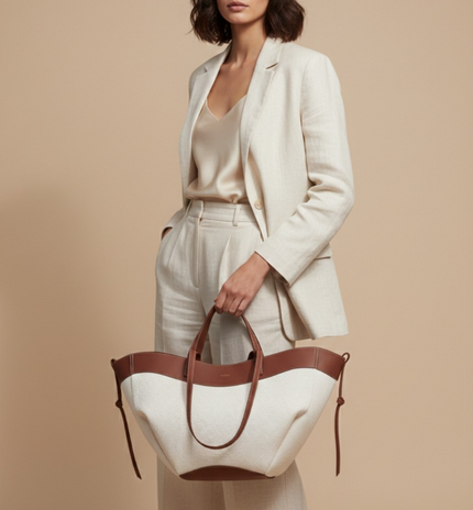 [AT DELHI] POLENE Cyme Edition Tissé Cognac image 0