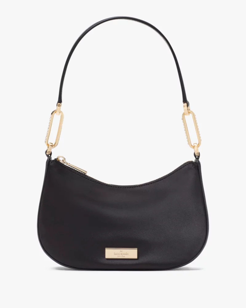 KATE SPADE Nina Satin Shoulder Bag - Black image