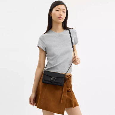 COACH Tabby Chain Clutch - Pewter/Black image 1