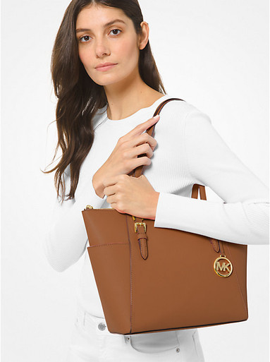 MICHAEL KORS  Charlotte Large  Saffiano Leather Top-zip Tote Bag - Luggage image 2