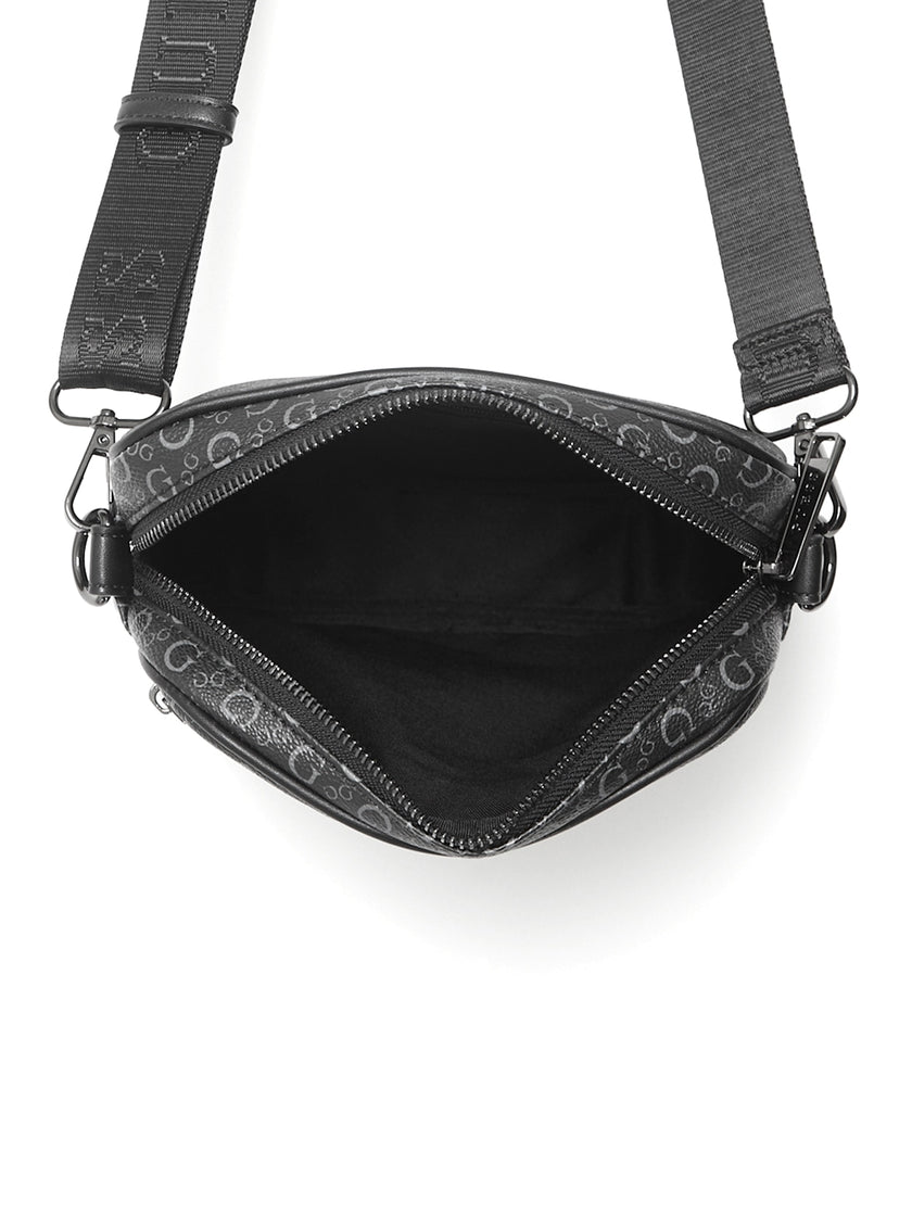 Guess Gio Logo Top-Zip Crossbody - Gray image 3