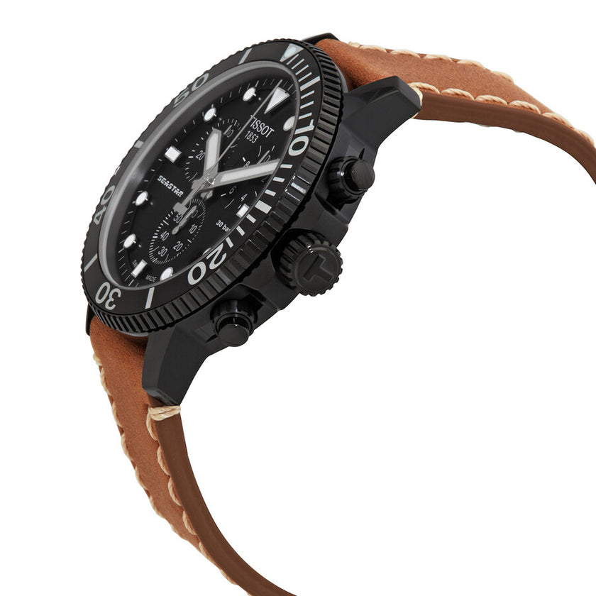 TISSOT Seastar 1000 Chronograph Quartz Black Dial Men's Watch image 1