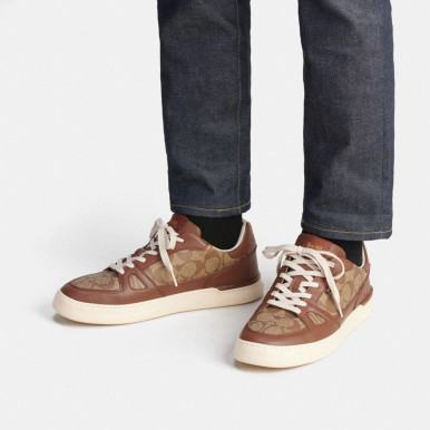 COACH  Clip Court Sneaker - Saddle image 2