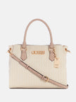 Guess Zakaria Debossed Logo Satchel - Neutral image 0
