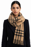 BURBERRY Wool Checked Scarf Forrest - Tan image 0