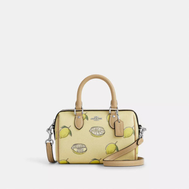 COACH Mini Rowan Crossbody Bag With Lemon Print image 2