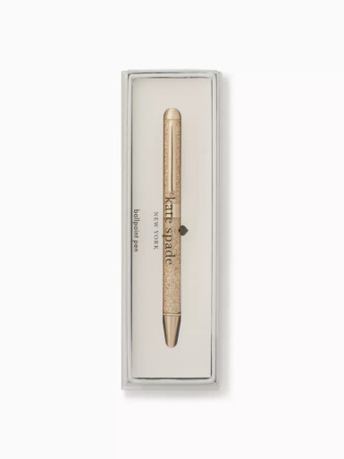 KATE SPADE Rose Gold Glitter Ballpoint Pen image 1