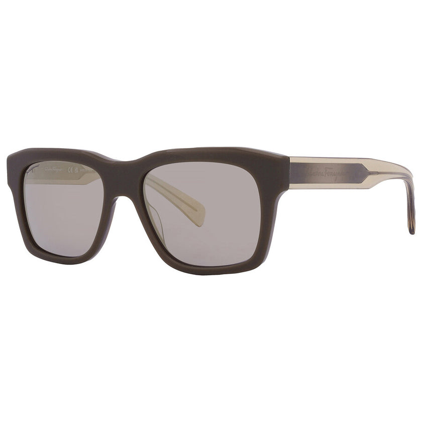 SALVATORE FERRAGAMO Salvatore Khaki Square Men's Sunglasses (Arriving In Delhi) image 1