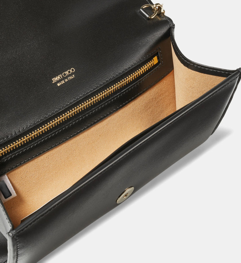 JIMMY CHOO Avenue Wallet On Chain Black image 4