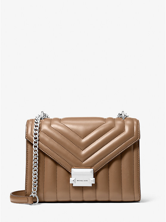 MICHAEL KORS  Whitney Medium Quilted Shoulder Bag - Driftwood image 0