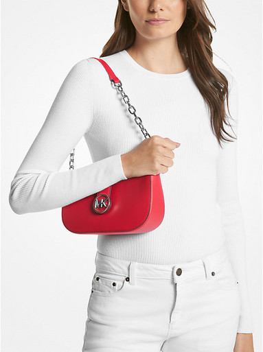 Michael Kors Carmen Small Shoulder Bag - Bright Red (5 Days Ship) image 0
