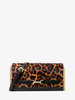MICHAEL KORS Carson Large Leopard Print Calf Hair Crossbody Bag - Butterscotch image 0