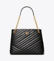 TORY BURCH Kira Chevron Tote - Black image