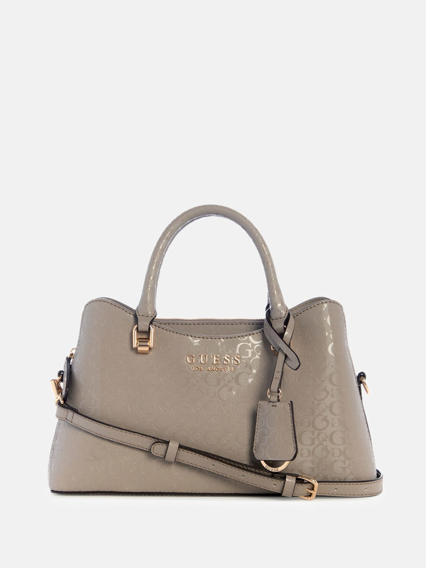 Guess Kiran Logo Shine Satchel - Gray image 0
