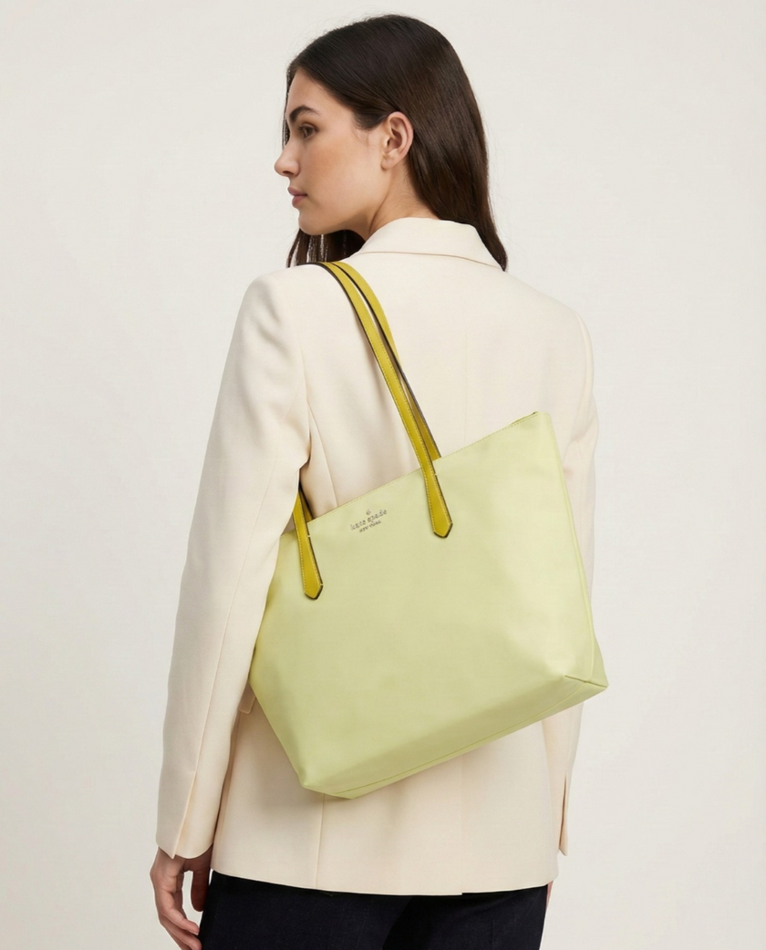 KATE SPADE Kitt Nylon Medium Tote - Tennis Ball Multi image 0