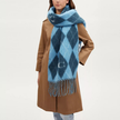 COACH Argyle Print Oversized Muffler -Light Mist image 0